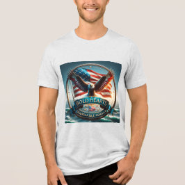 Fet hjärt, löslig patriotisk T-shirt