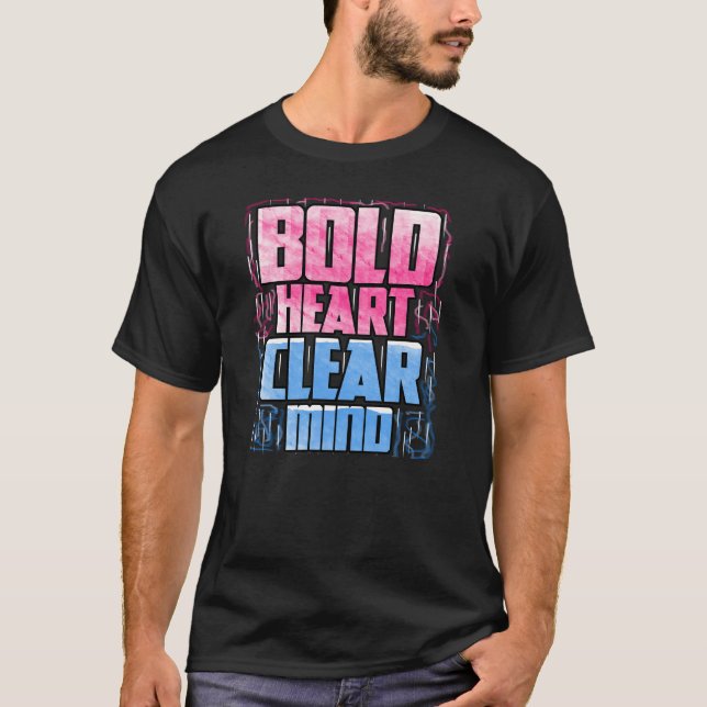 Fet hjärta, klart sinne t shirt (Framsida)