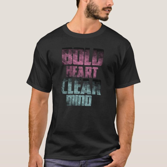 Fet hjärta, klart sinne t shirt (Framsida)