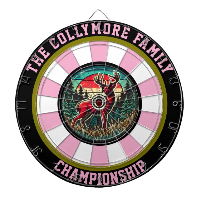 Fet Hjort - målskogsdekor Darttavla (Framsidan)