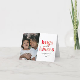 Fet Hugs och Kisses Photo Valentine Day Helgkort