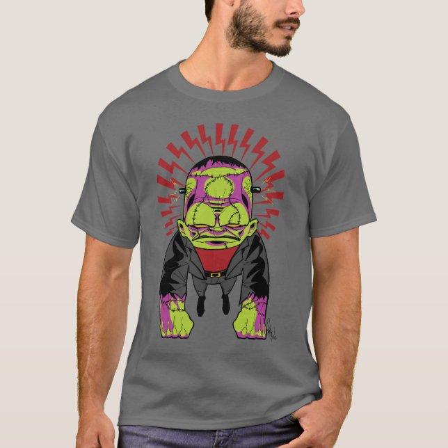 Fet huvudöppenhjärtig tee shirt (Framsida)