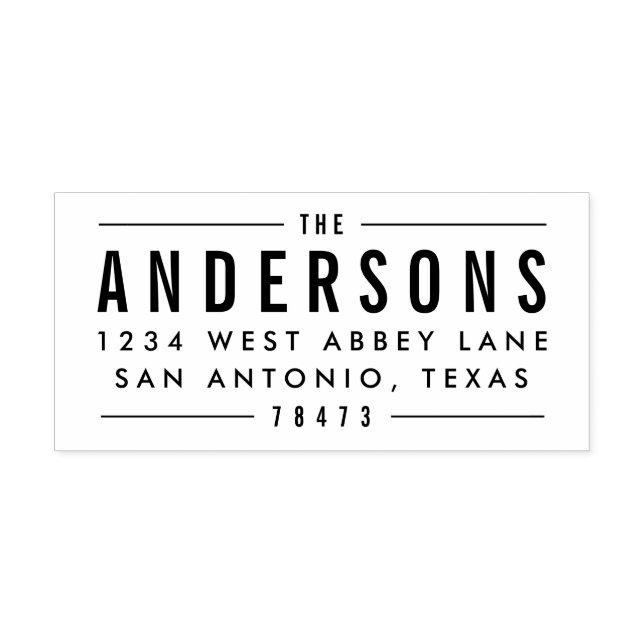 Fet Impression Adress Frimärke Självfärgande Stämpel (Design)