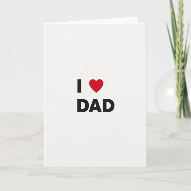 Fet Jag älskar pappa-kort Kort (Framsida)