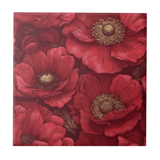 Fet japansk emones-plattor för färgad Yta Kakelplatta (Framsidan)