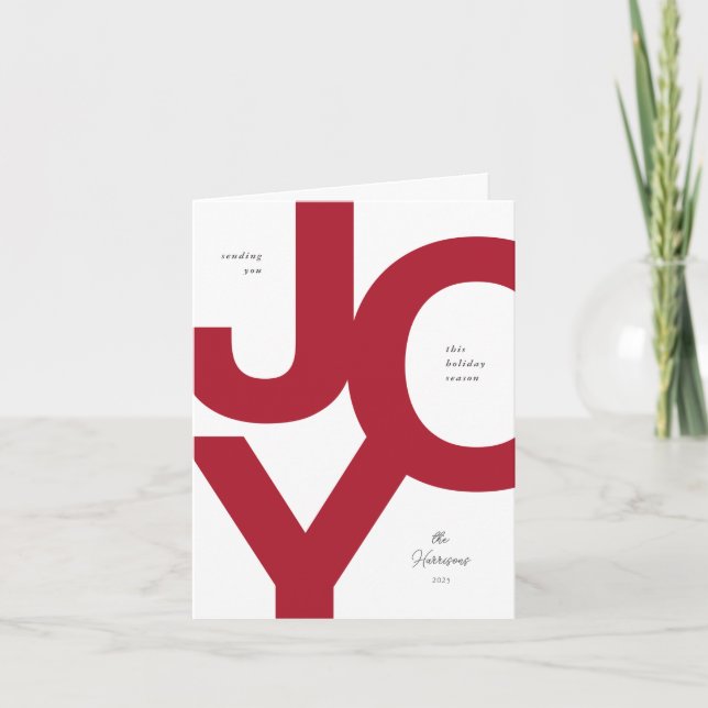 Fet Joy-Helgdag, icke-fotomappat kort (Framsida)