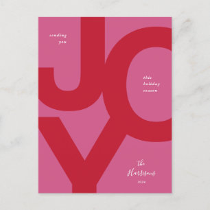 Fet Joy Rosa & Red-Roligt, icke-foto-Helgdag Vykort