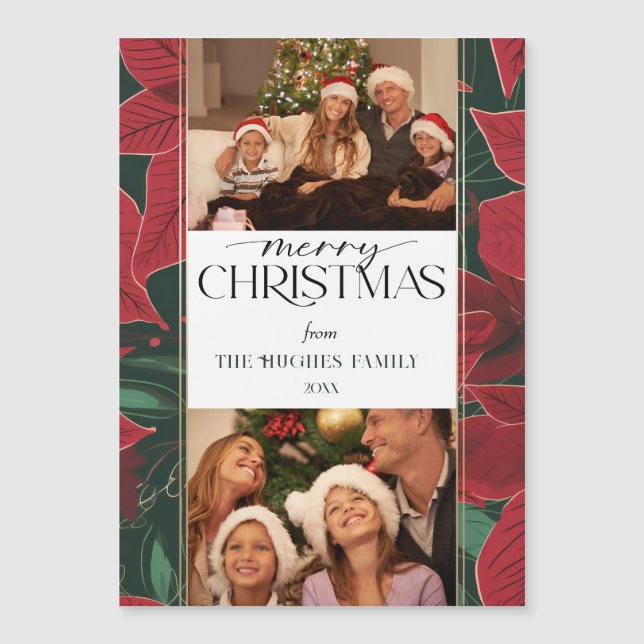 Fet jul Poinsettia Botanical 2-Photo (Framsida)