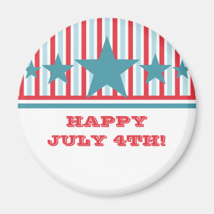 Fet juli 4:e Stars och stripes-magnet Magnet