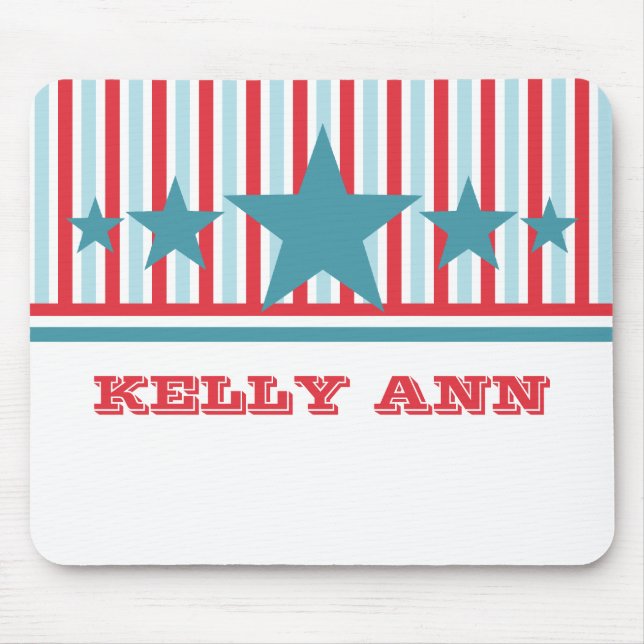 Fet juli 4:e Stars och stripes Mousepad Musmatta (Framsidan)