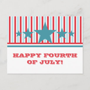 Fet juli 4:e Stars och stripes-vykort Vykort