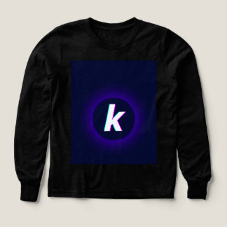 Fet "K" Glow Logotyp Girls' Långärmad T-Shirt