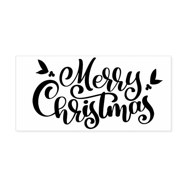 Fet kalligrafi God jul Stämpel (Tryck)