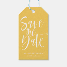 Fet kalligrafi | Senarelagt modernt datum Presentetikett