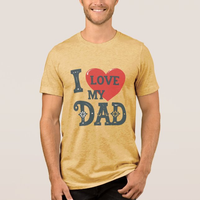 Fet Kärlek för Pappa - Heartfilt Graphic Design T Shirt (Framsida)