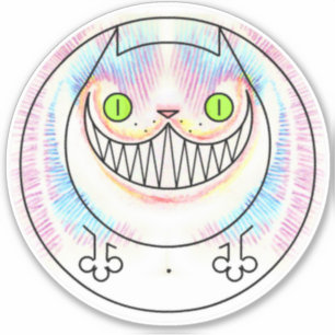 Fet Katt Cheshire Cat anpassad vinyldekal Klistermärken