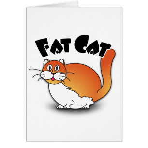 Fet katt hälsningskort