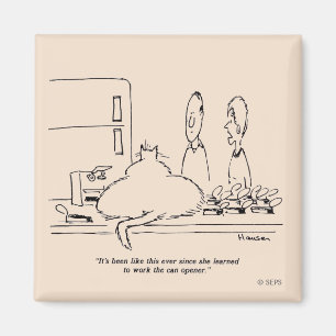 Fet katt magnet