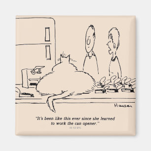 Fet katt magnet