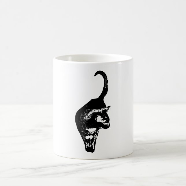 Fet katt Siluett Kaffemugg (Center)