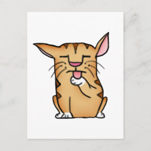 Fet katt vykort