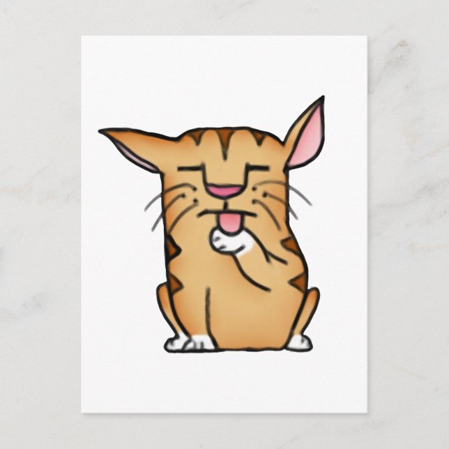 Fet katt vykort (Framsida)