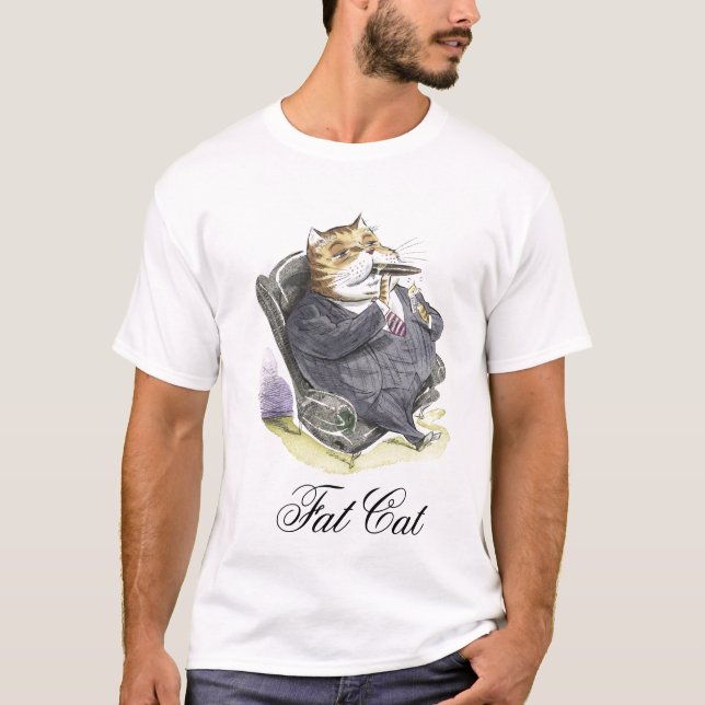 Fet kattdesign tee shirt (Framsida)