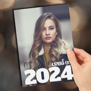 Fet klass 2024 Studenten-foto Inbjudningar