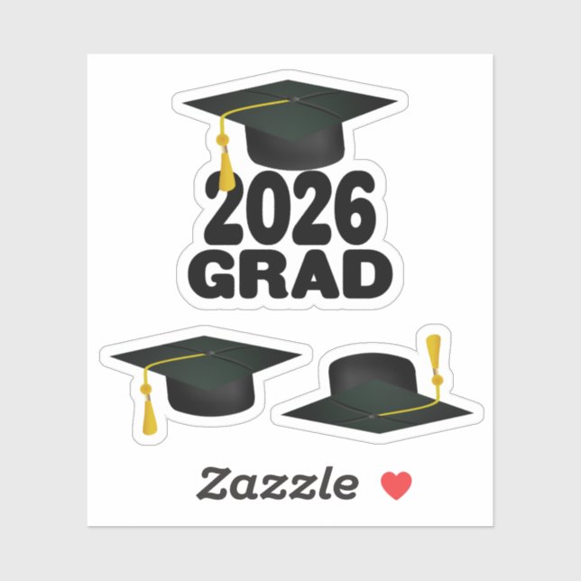Fet klass 2026 Studenten Klistermärken (Ark)