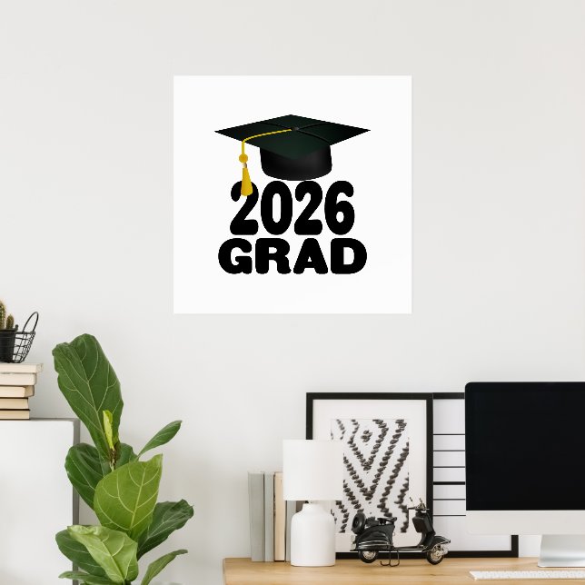 Fet klass 2026 Studenten Poster (Hemmakontoret)