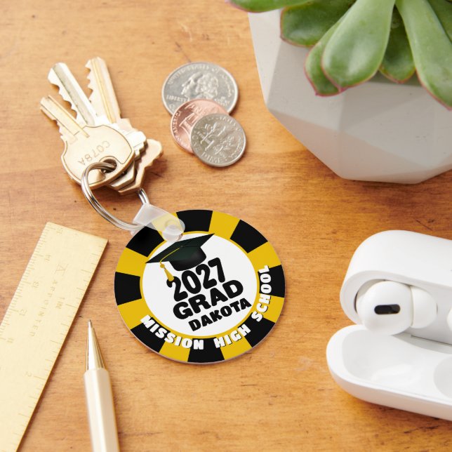 Fet Klass 2027 Foto Examen Nyckelring (Skrivbord)