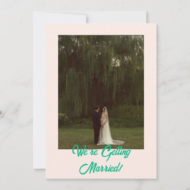 Fet klassiskt Westernt enkelt Modern Bröllop Inbjudningar (Framsida)