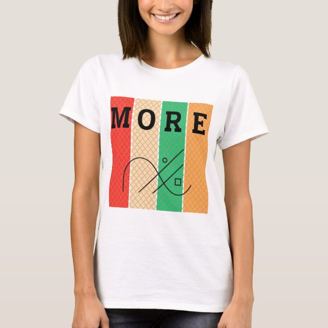 Fet kontrast och geometri t shirt (Framsida)