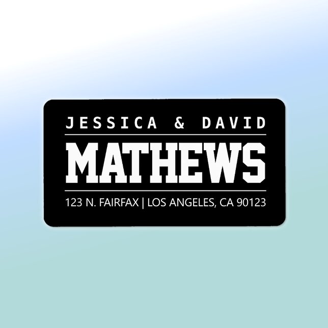 Fet Kreativ, Snyggt, svartvitt Adressetikett (Skapare uppladdad)