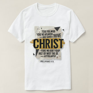 Fet kristen typografi - Faith in Kristus T Shirt