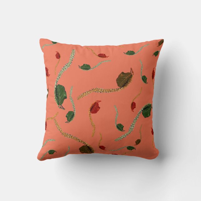 Fet kuststycke - Coral Shore Dekorativ kudde (Baksida)