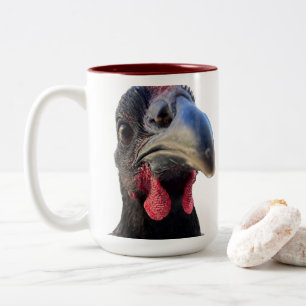 Fet kycklingmugg - Hönor som tittar på dig! Två-Tonad Mugg