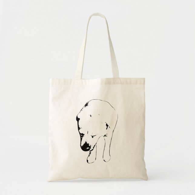 Fet Labrador Linjer, Merry Head-Tilt Tygkasse (Framsidan)