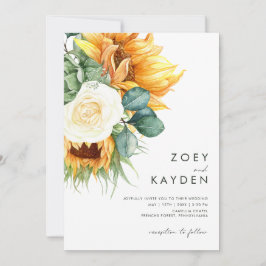 Fet Land solros | Allt i en Bröllop Inbjudningar