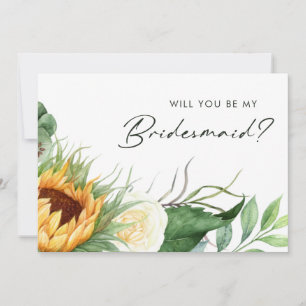 Fet Land solros Bridesmaid Frieri Card Inbjudningar