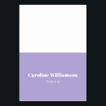 Fet Lavender Lila Typography Anpassningsbar Bord Bordsnummer<br><div class="desc">Bold Lavender Lila Typography Anpassningsbar Bord Place Card</div>