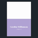 Fet Lavender Lila Typography Anpassningsbar Bord Bordsnummer<br><div class="desc">Bold Lavender Lila Typography Anpassningsbar Bord Place Card</div>