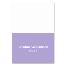 Fet Lavender Lila Typography Anpassningsbar Bord Bordsnummer
