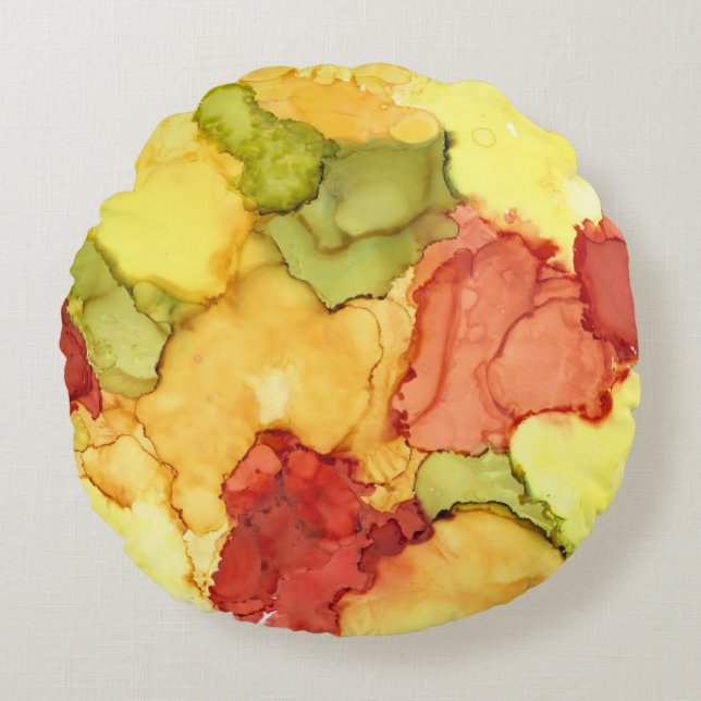 Fet, levande och färgstark 13 x 21-tums Lumbalfyll Rund Kudde (Framsidan)