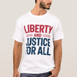 Fet Liberty & Justice: Amerikansk T Shirt