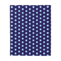 Fet Light Blue-Polka dots på marinblå