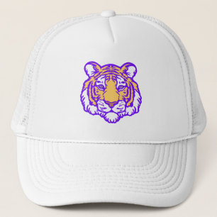 Fet Lila och Guld Tiger Hat - Perfekt Gift Keps