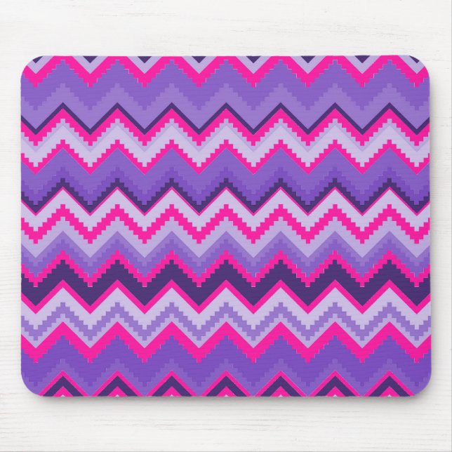 Fet Lila Rosa Tribal Chevron Lila Girly Gifts Musmatta (Framsidan)