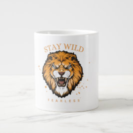 Fet Lion Mug | Estetisk Djur Koffekopp för Mig Jumbo Mugg