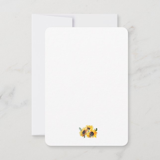 Fet ljust ljus solrosfärgsfärg Fabulous 50 Tack Kort (Baksida)